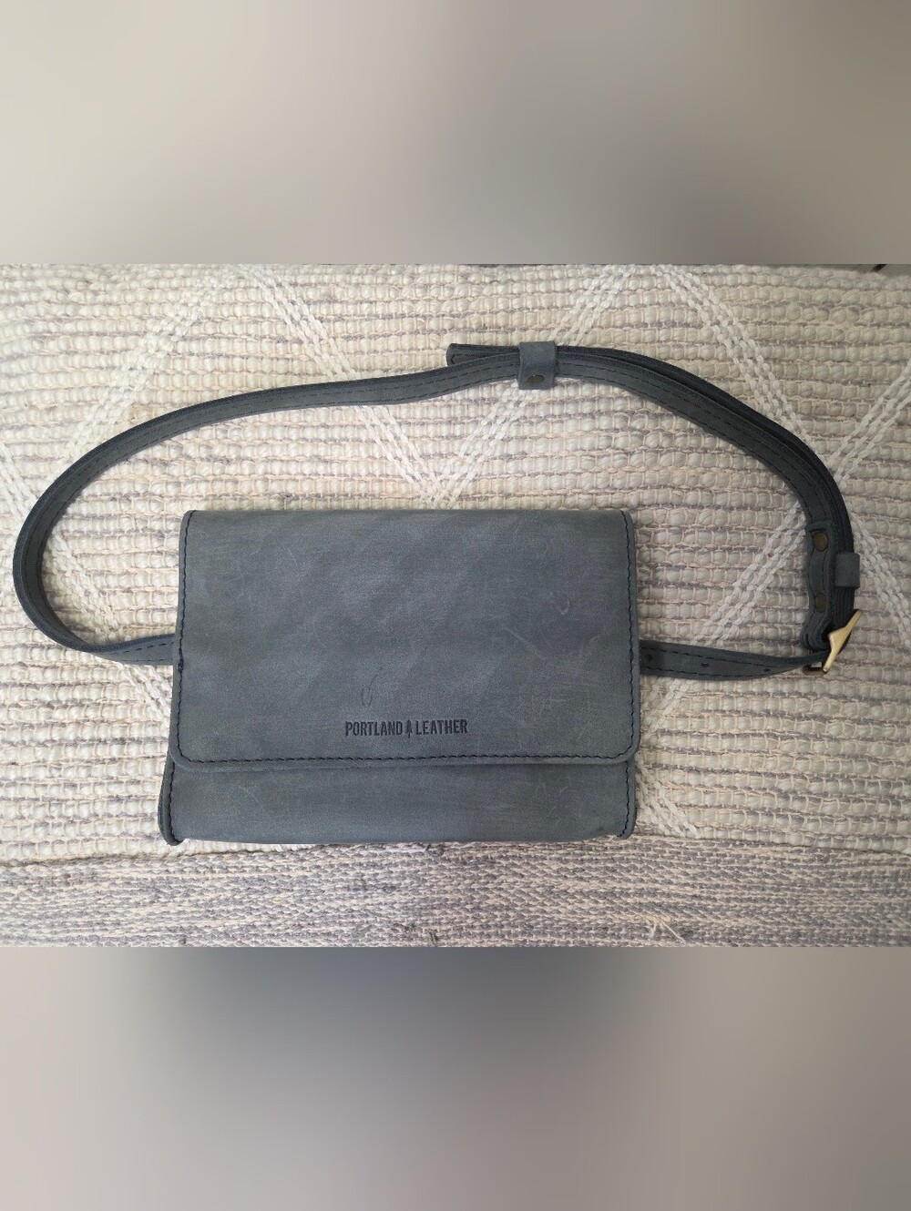 Portland Leather Gray Belt Bag Bag